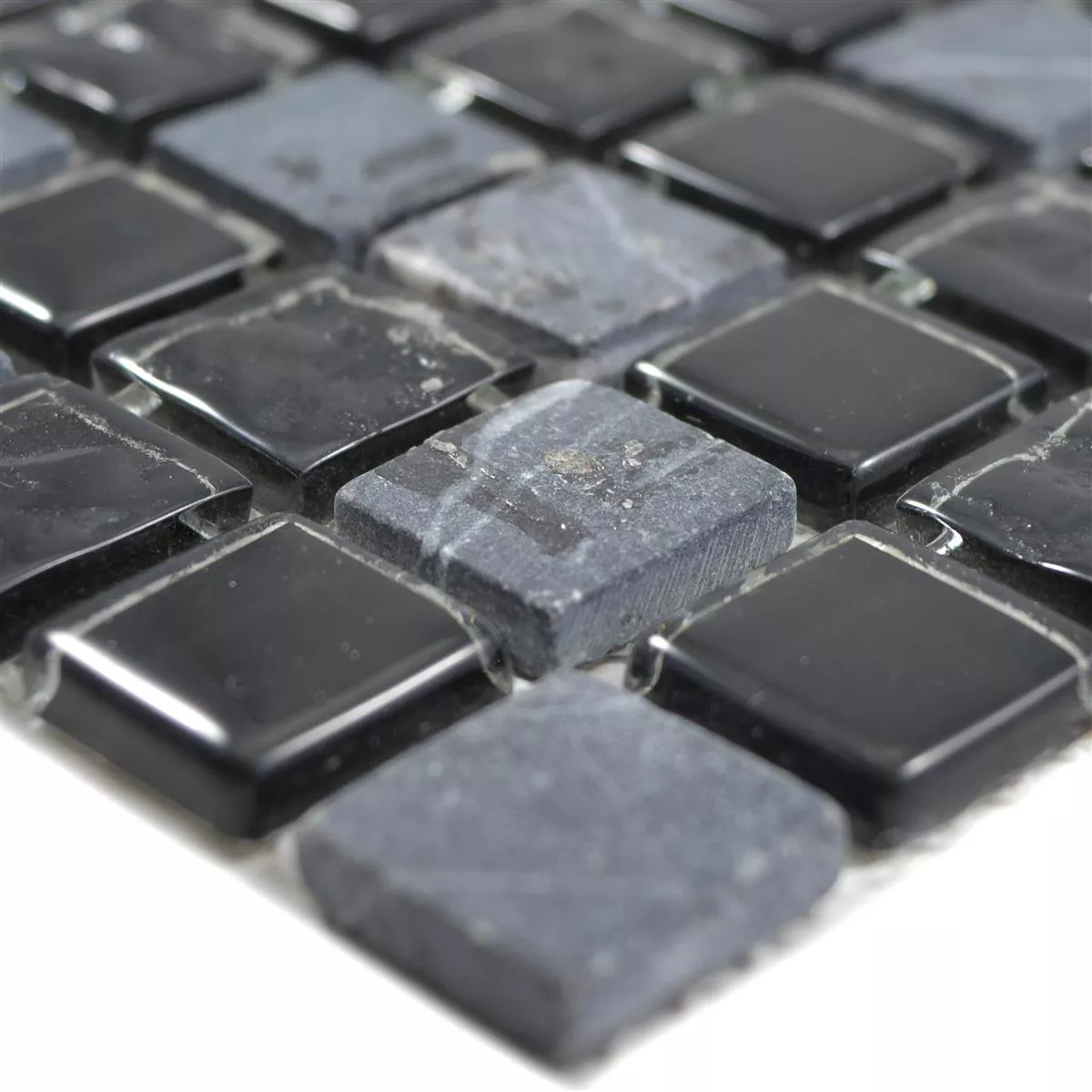 Vetro Pietra Naturale Mosaico Zekova Nero Grigio Vetro Pietra Naturale Mosaico Zekova Nero Grigio