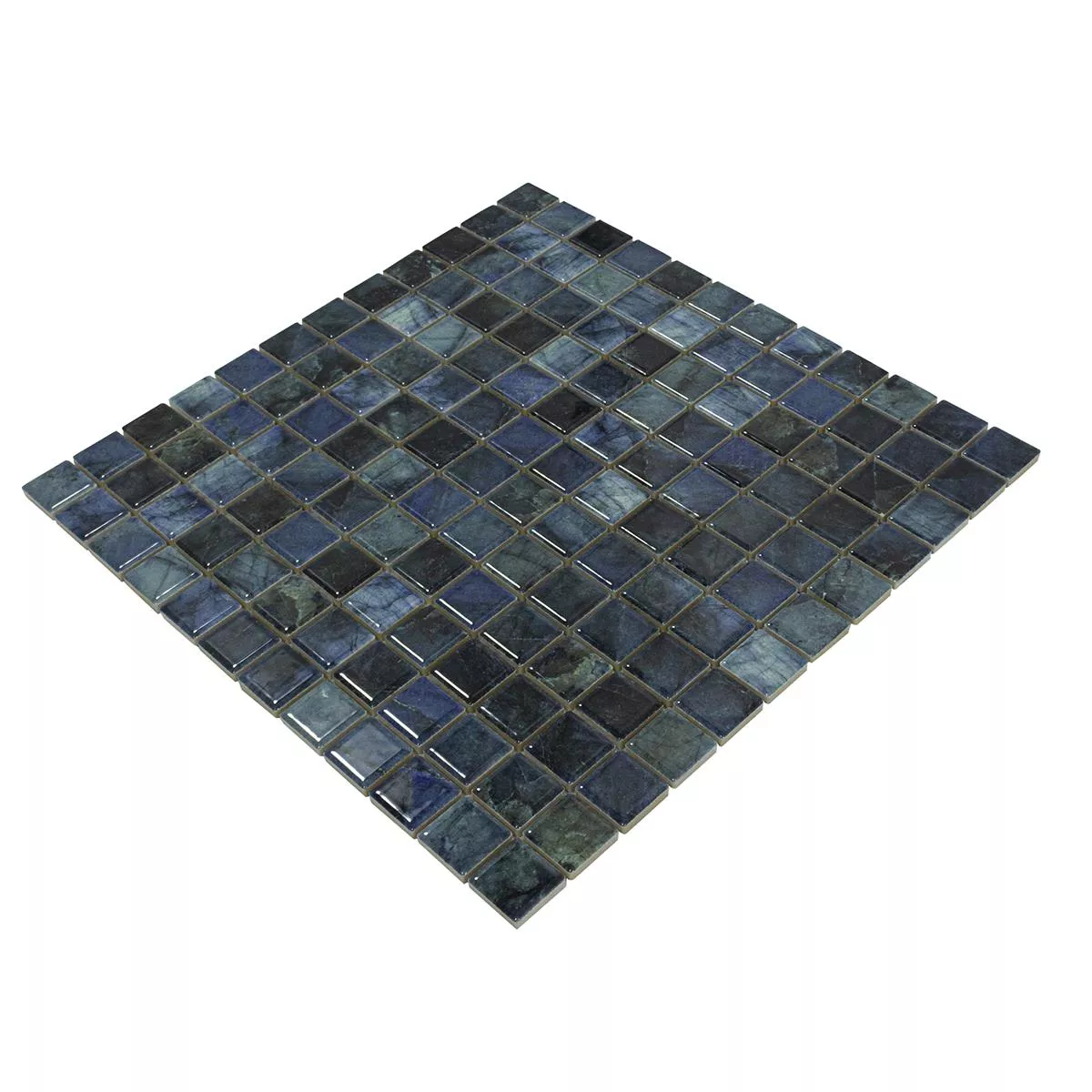 Ceramic Mosaic Tiles Elysium Marble Optic Blue 23