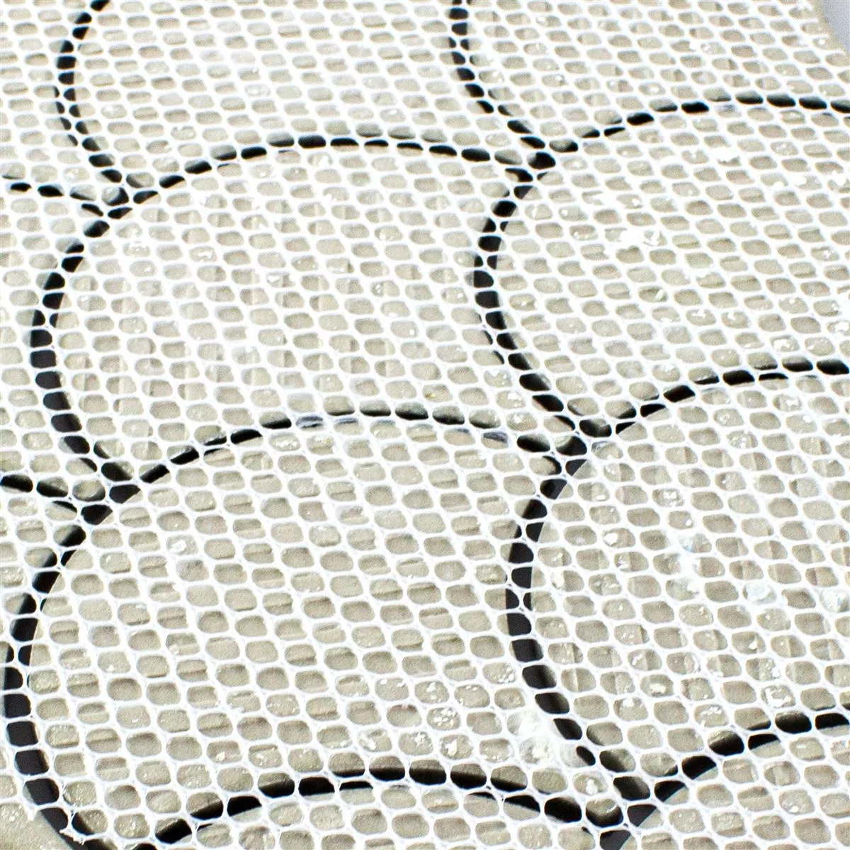 Padrão de Cerâmica Azulejo Mosaico Newark Branco