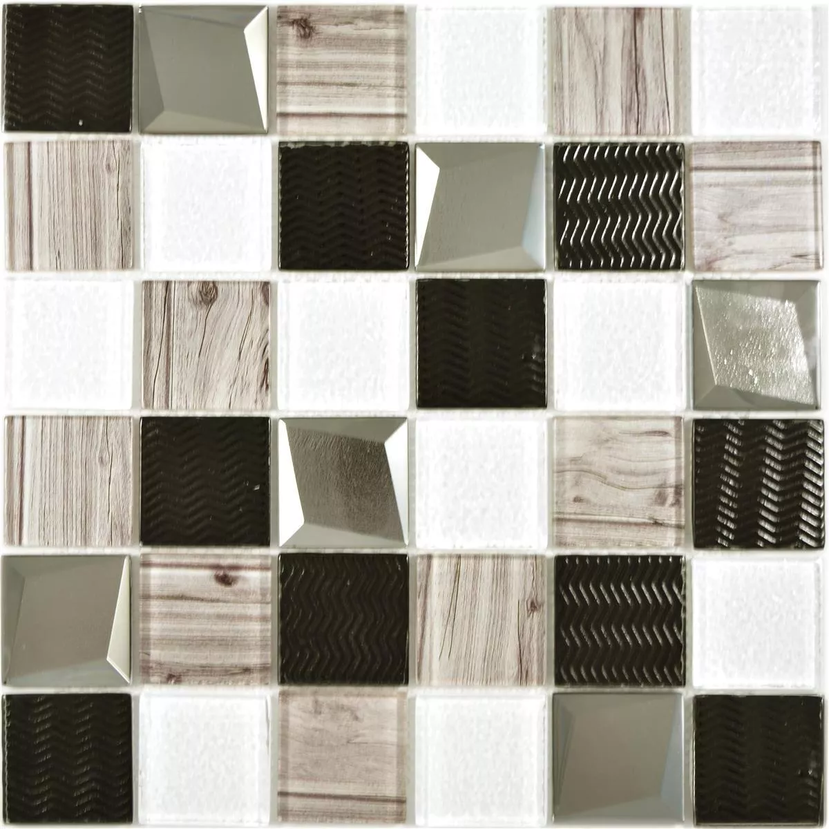 Glass Mosaic Tiles Paradise Silver