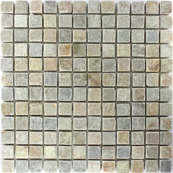 Mosaikkfliser Kvartsitt Naturstein Beige Mix