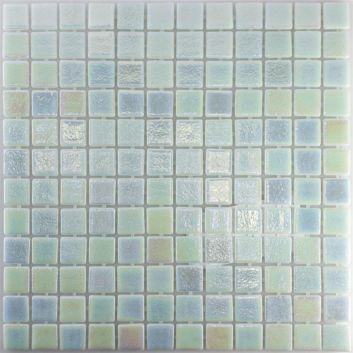 Glass Swimming Pool Mosaic McNeal Blanc 25