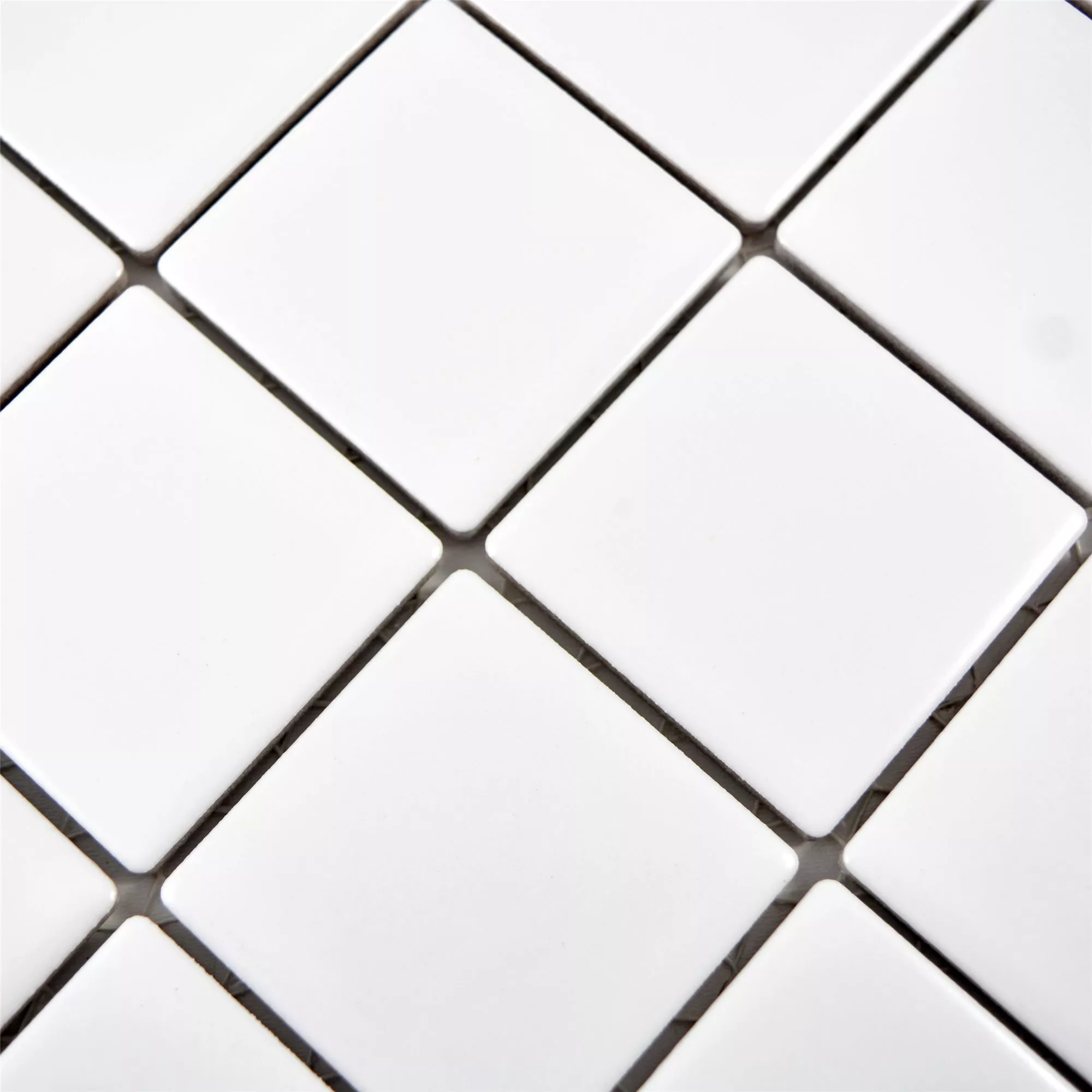 Cerâmica Azulejo Mosaico Adrian Branco Fosco Quadrada 48