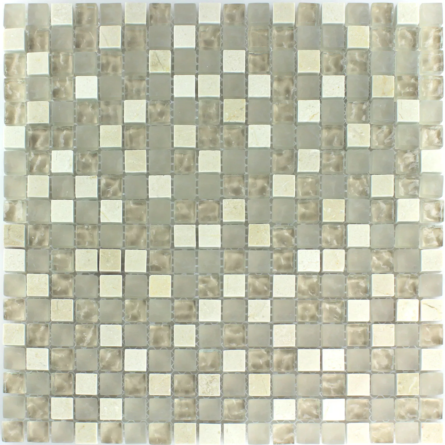 Uzorak Mozaik Pločice Staklo Mramor Barbuda Krem