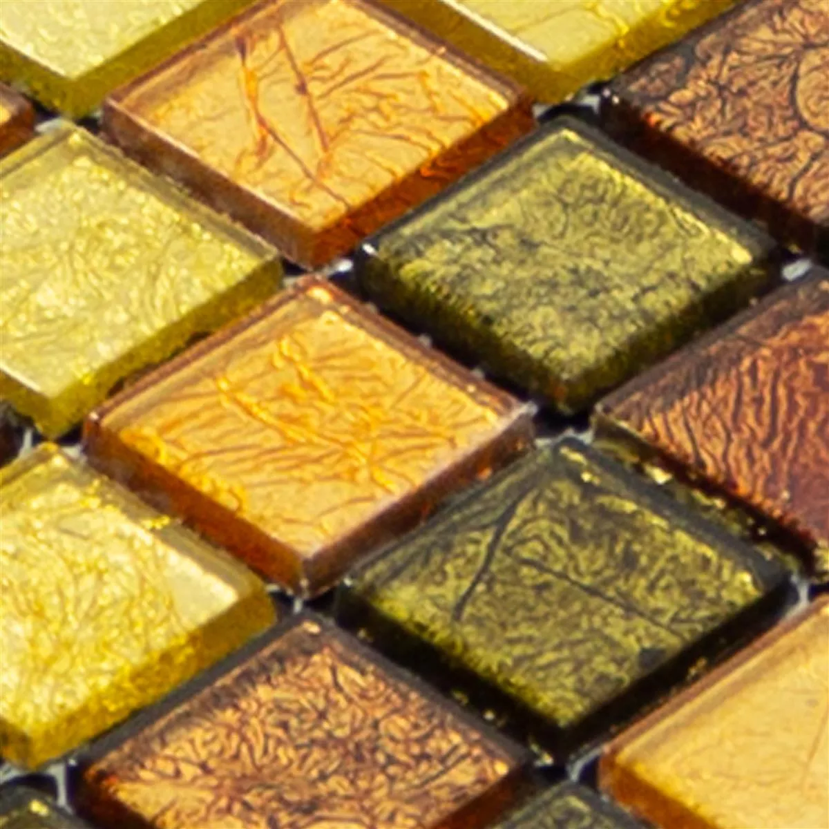 Próbka Mozaiki Szklana Płytki Curlew Żółty Pomarańczowy 23 4mm