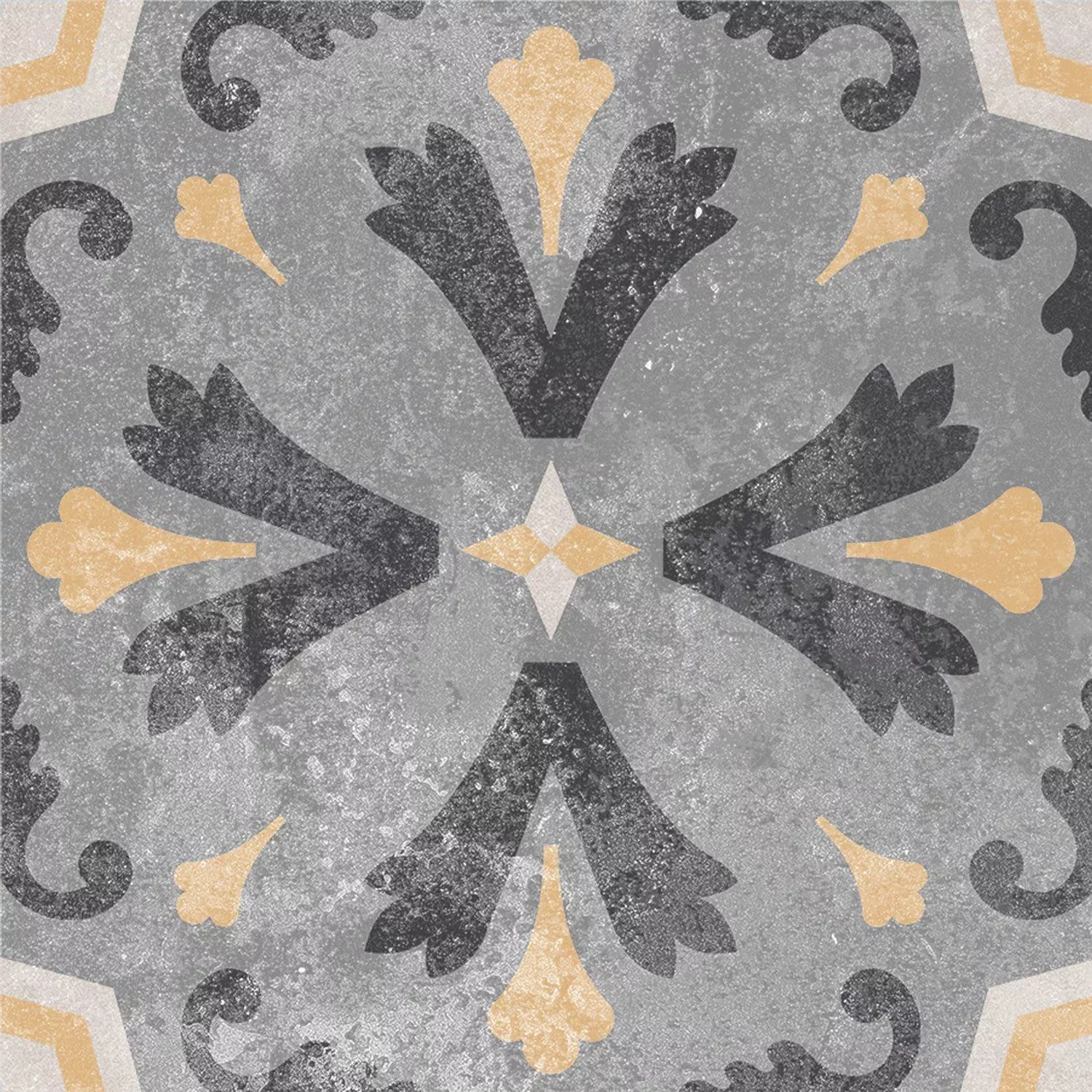 Cement Tiles Retro Optic Gris Floor Tiles Juan 18,6x18,6cm