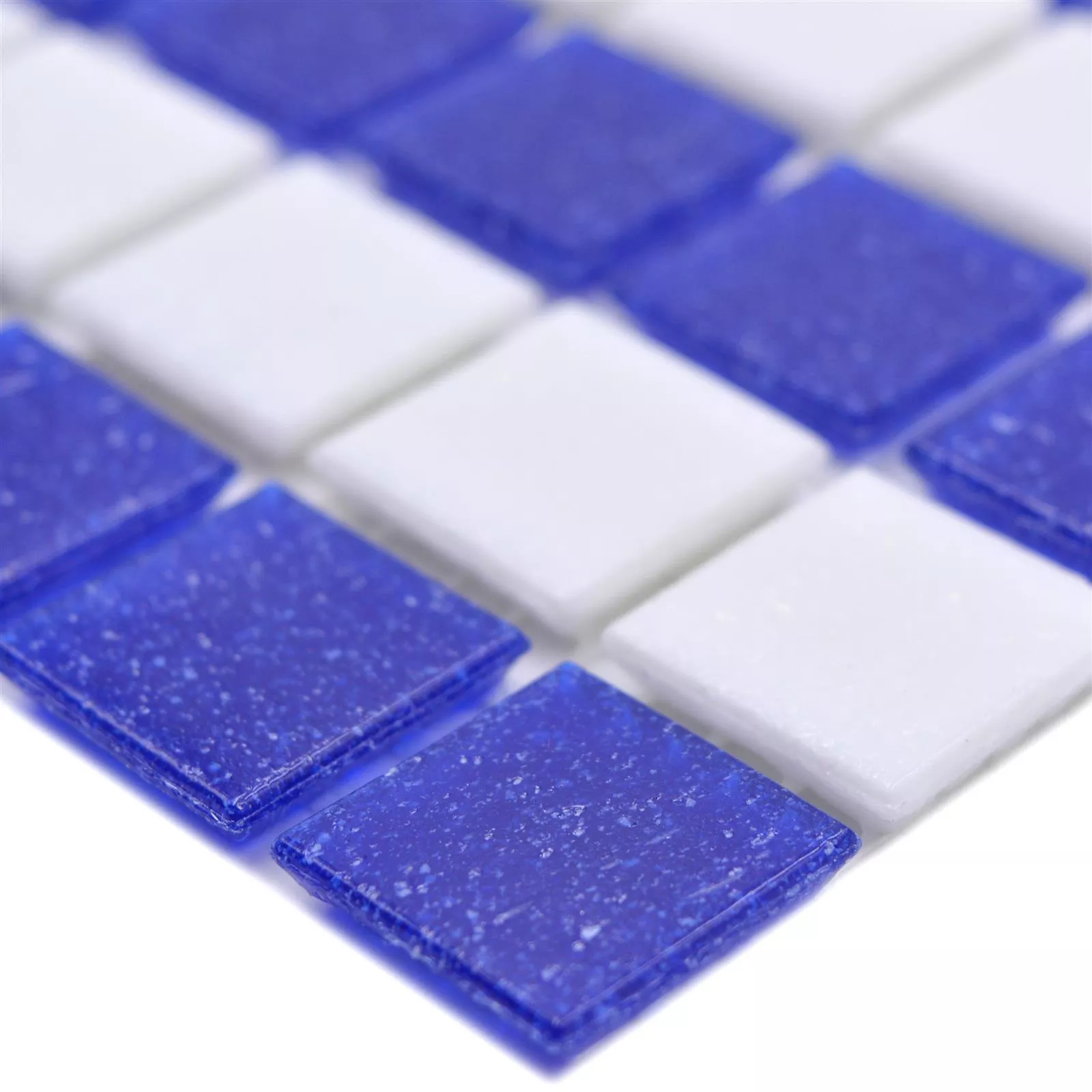 Model din Piscina Mozaic Filyos Albastru Alb Hârtie Lipită