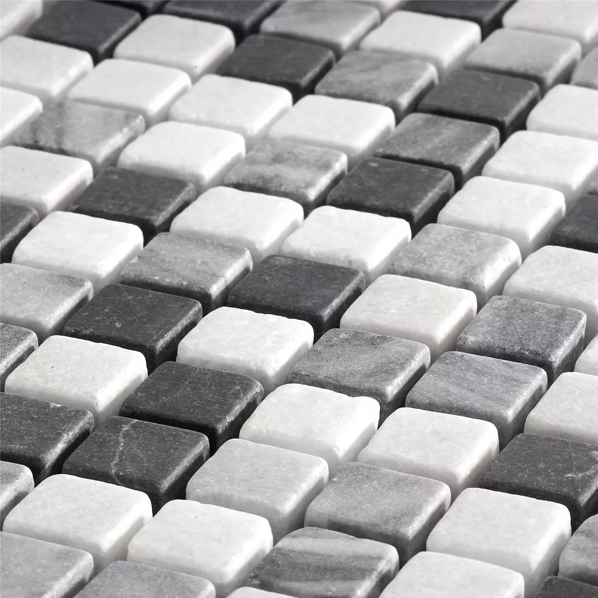 Mosaic Tiles Marble 15x15x8mm Black Mix
