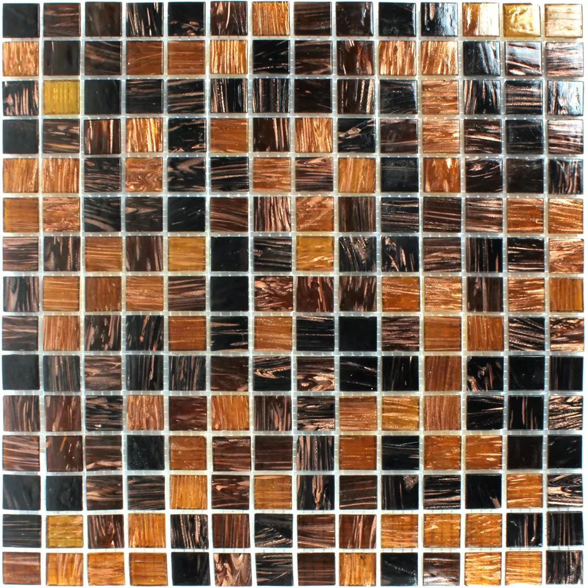 Mozaic De Sticlă Gresie Goldstar Maro Mix