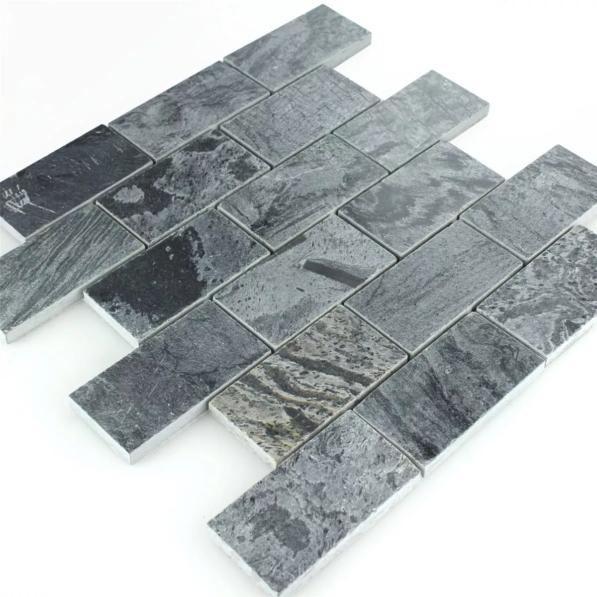 Mozaik Csempe Kvarcit Természetes Kő Csiszolt 50x100x10mm