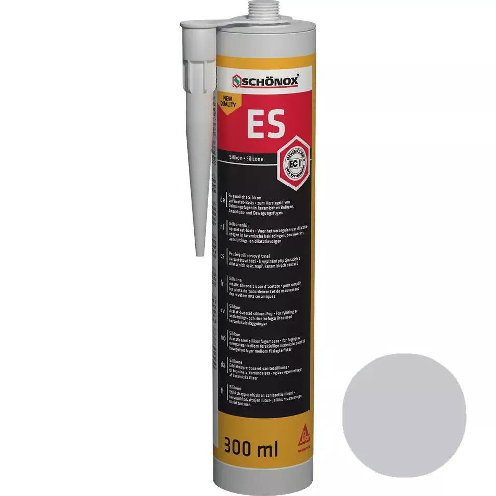 Silicon de etanșare a rosturilor Schönox ES gri argintiu (300 ml)