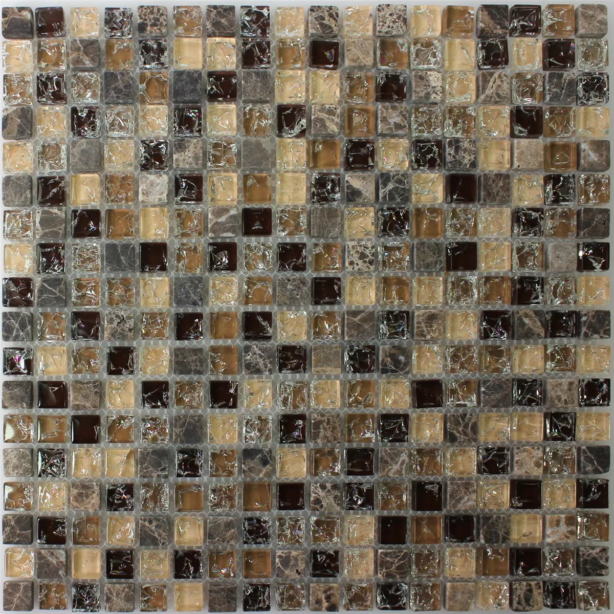 Vzorek Skleněná Mozaika Dlaždice Přírodní Kámen Dark Emperador