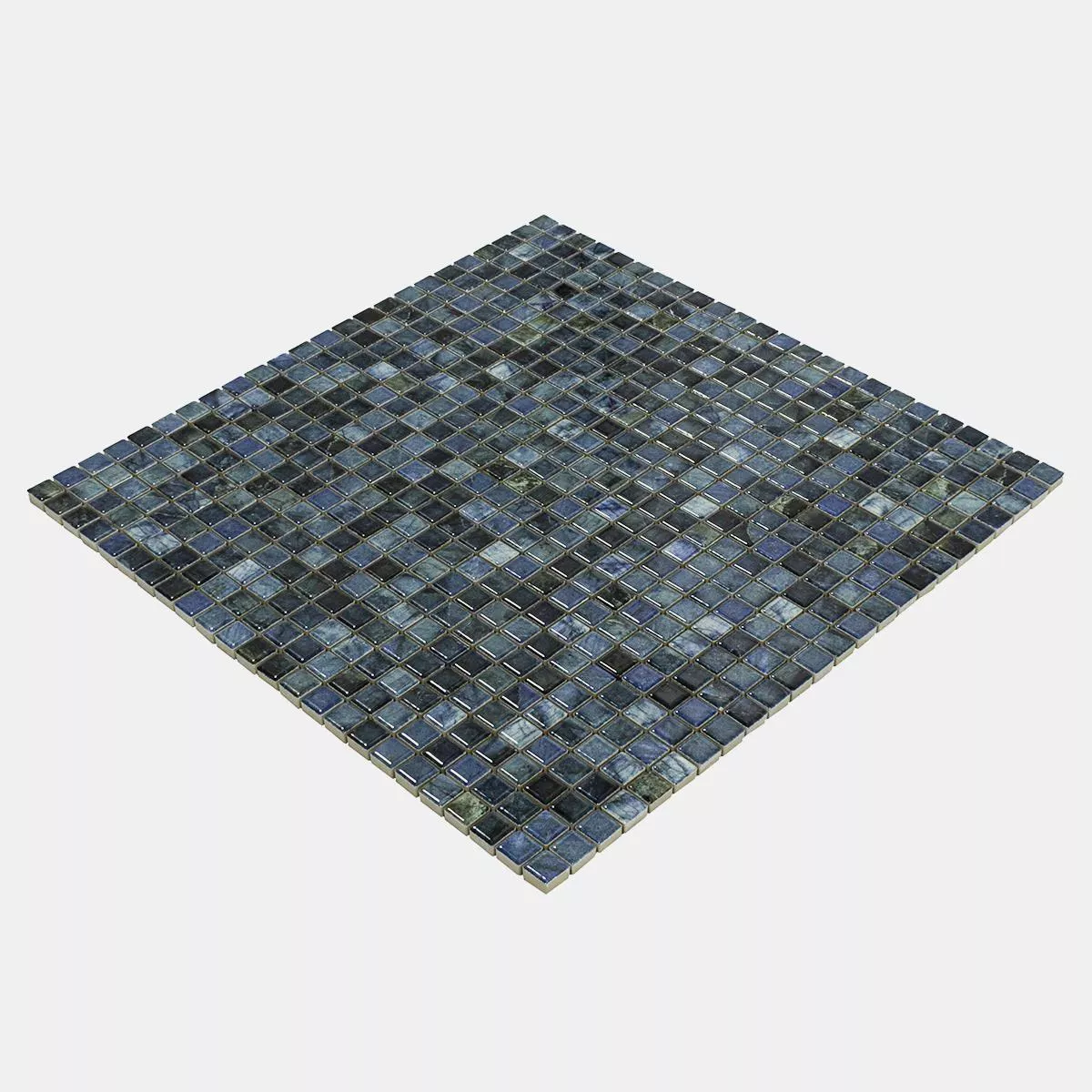 Ceramica Mosaico Piastrelle Elysium Marmo Ottica Blu 12