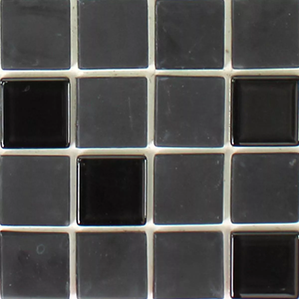 Sample Zelfklevende Glasmozaïek Zwart Uni