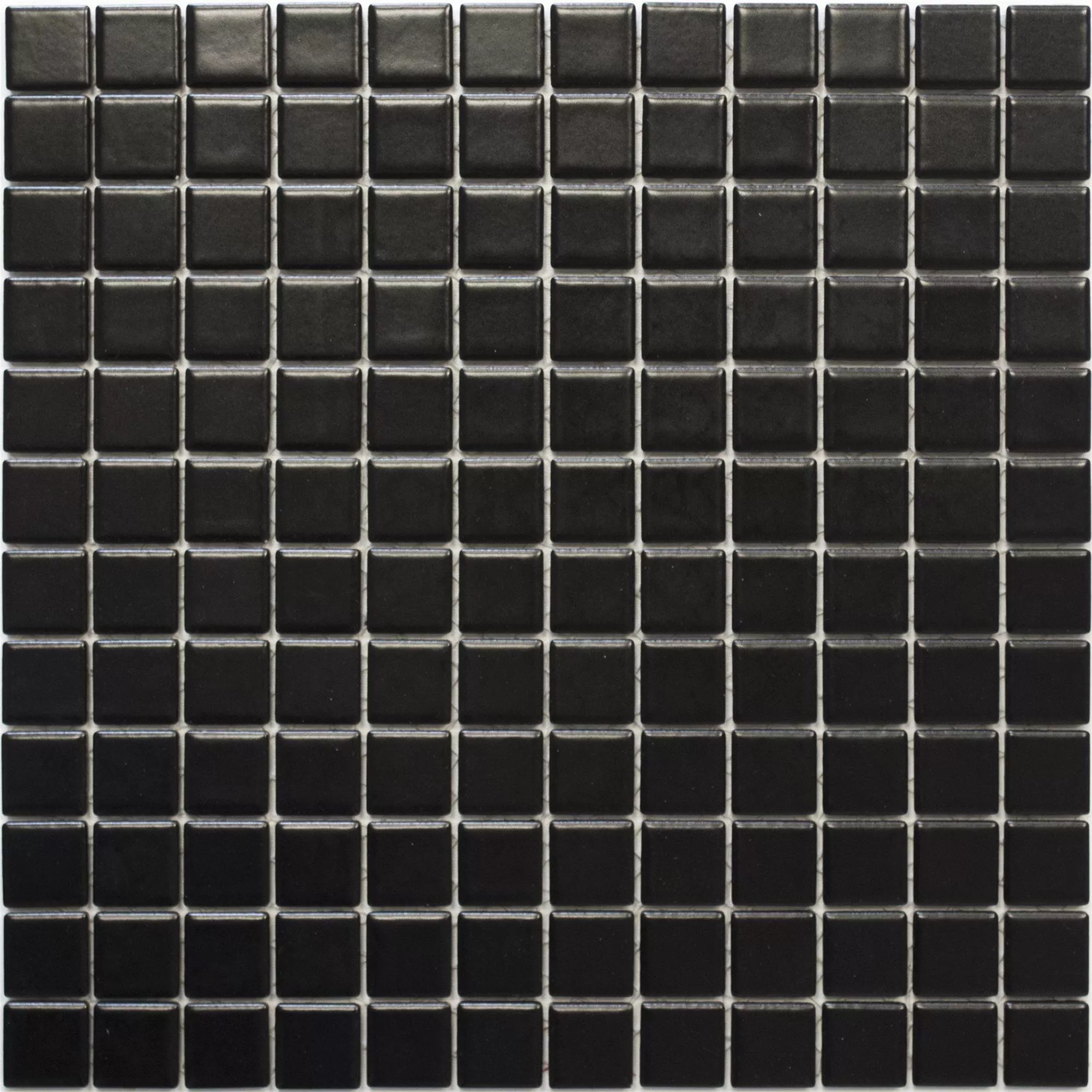 Kεραμικά Ψηφιδωτά Πλακάκια Adrian Μαύρος Παγωμένος Tετράγωνο 23