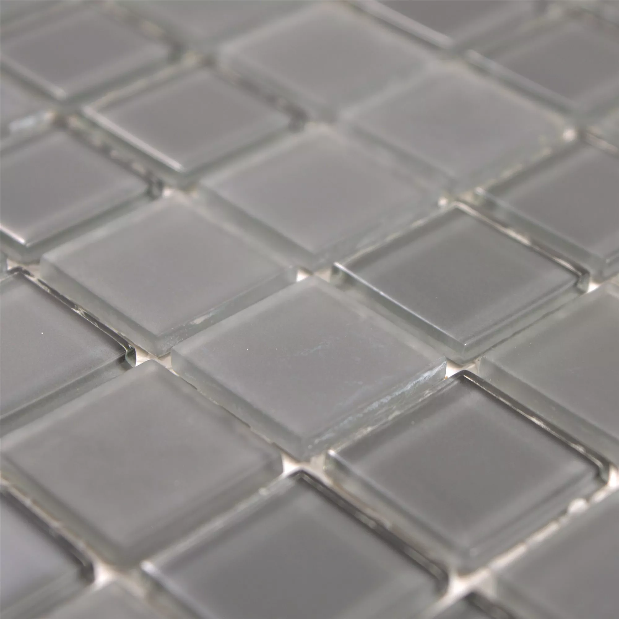 Glass Mosaic Tiles Bommel Grey Anthracite