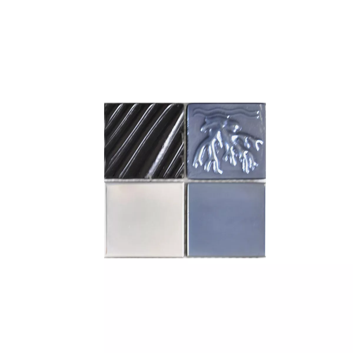 Model din Sticlă Oțel Inoxidabil Piatră Naturală Plăci De Mozaic Emporia Negru Argint