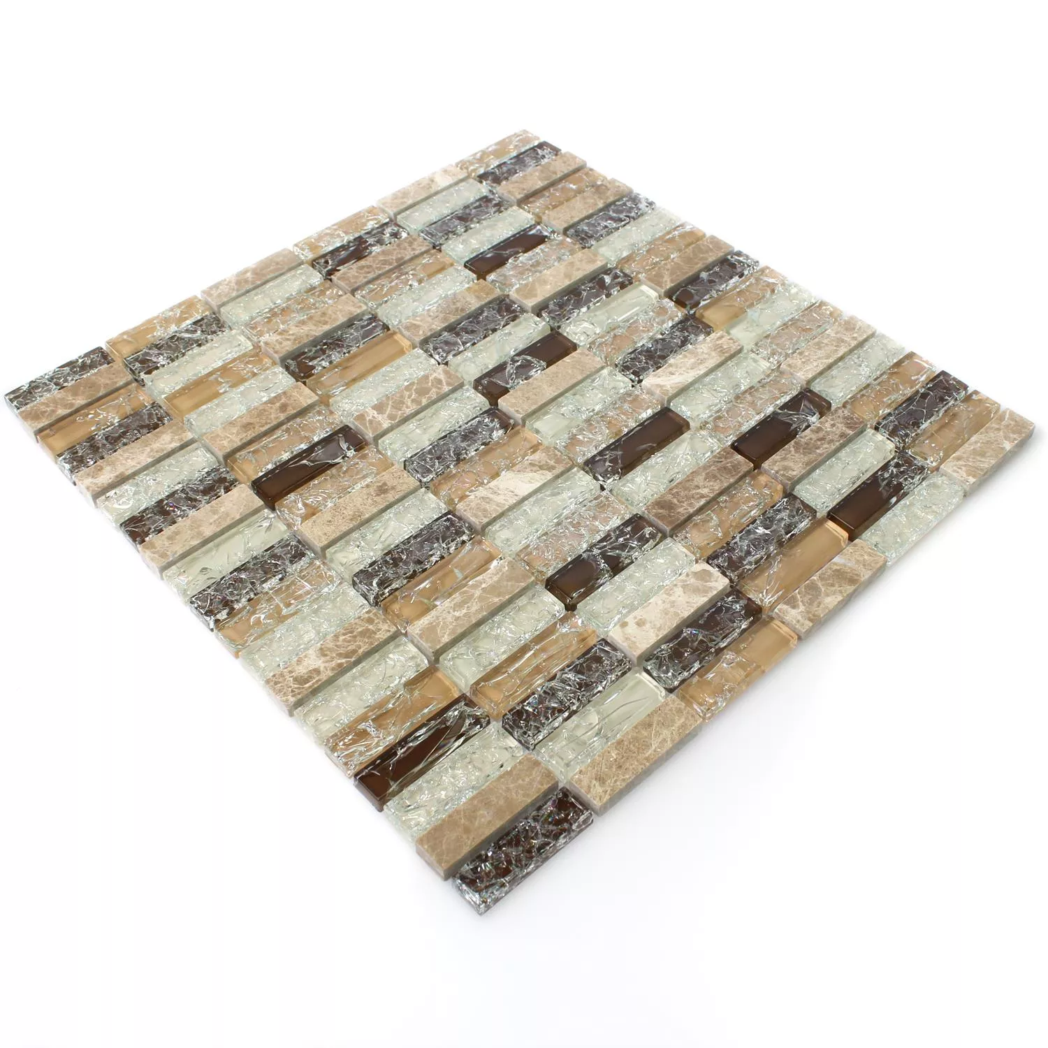 Mosaic Tiles Glass Natural Stone Broken Sticks Emperador