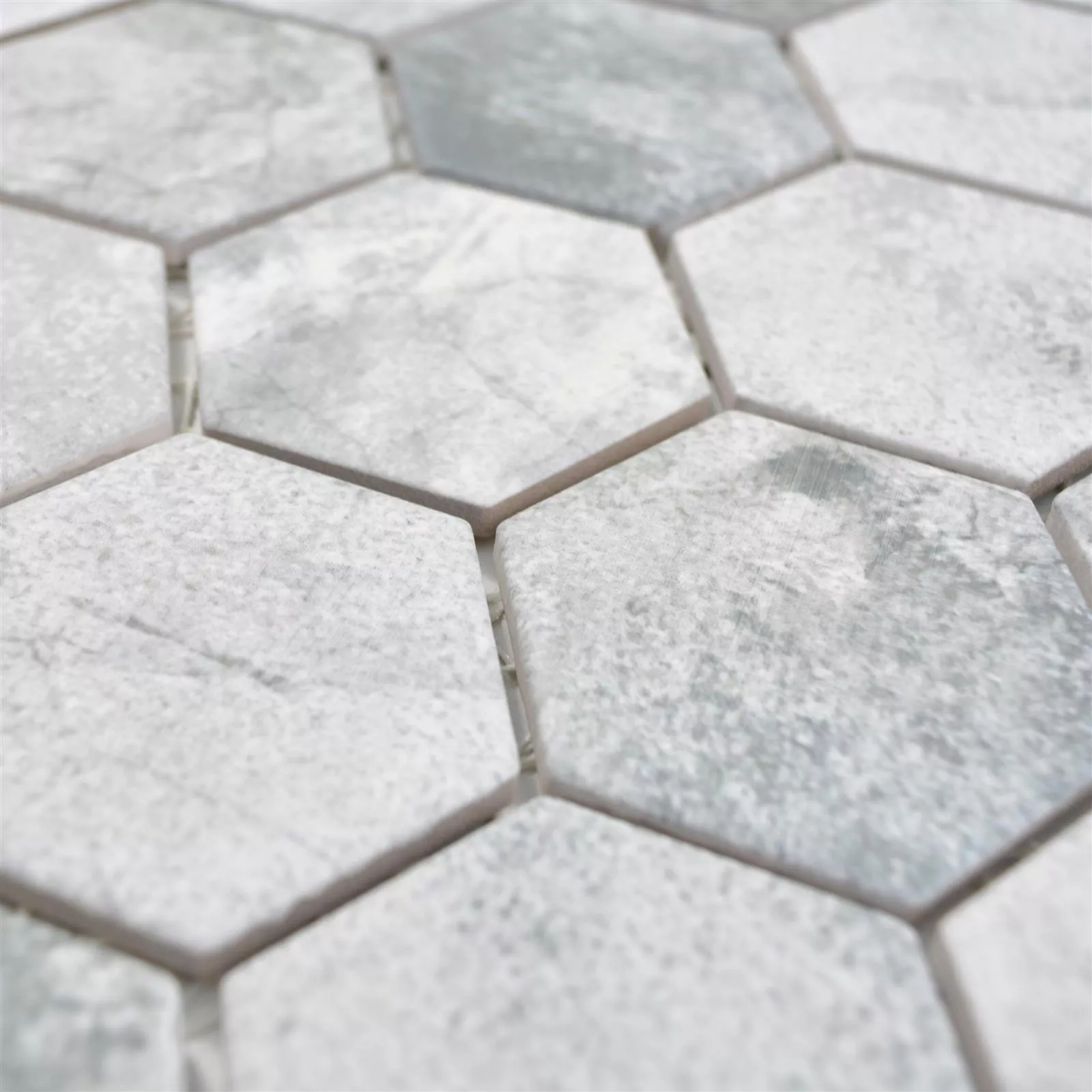Mozaic Ceramic Comtessa Hexagon Aspect de Ciment Gri Deschis