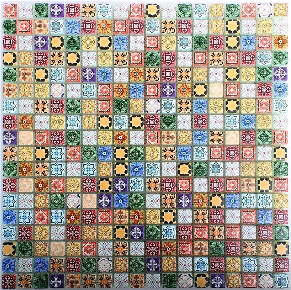 Skleněná Mozaika Dlaždice Marrakech Pestrobarevná