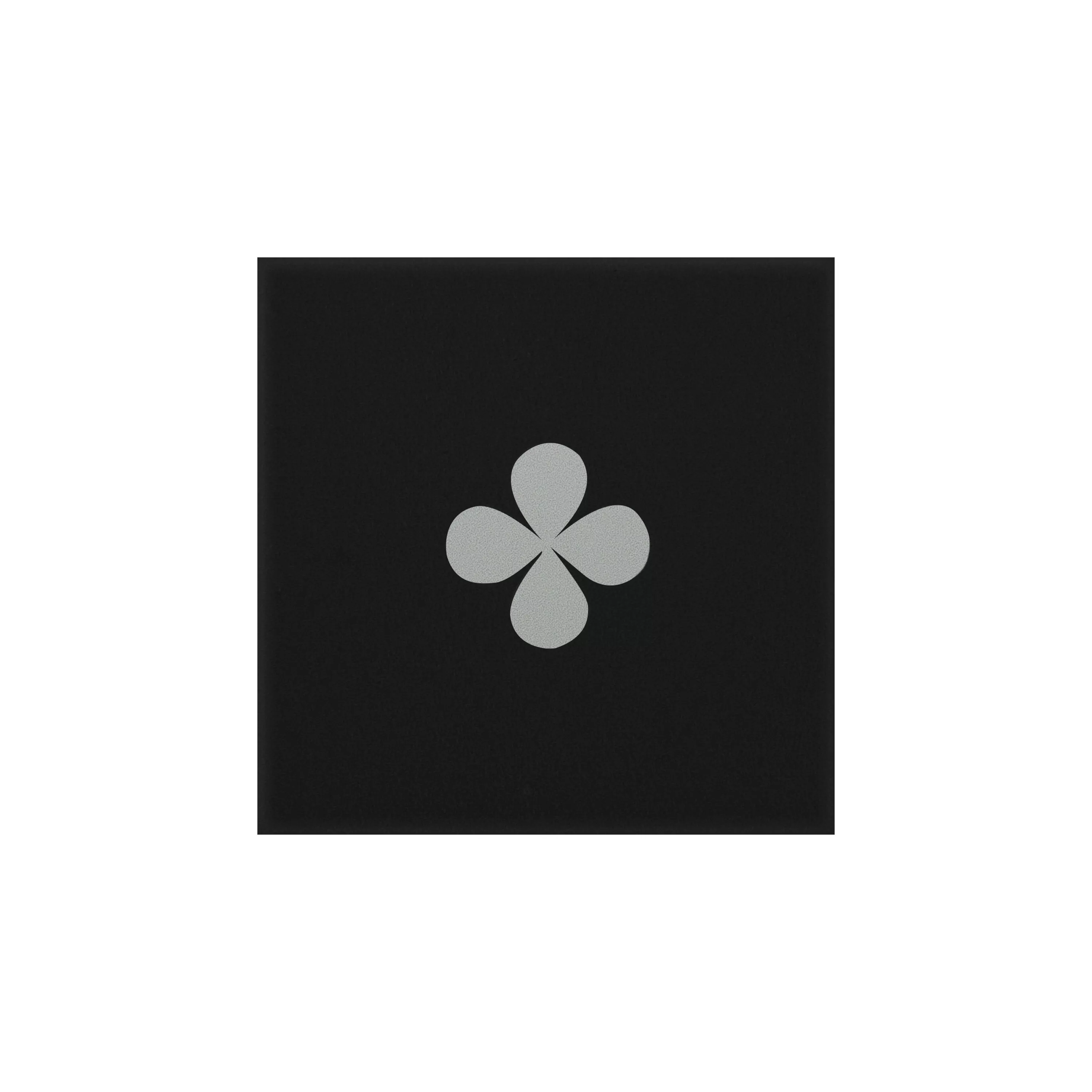 Порцеланови Kаменинови Изделия Плочки Genexia Черно Бяло Decor 1 Розоне  4,6x4,6cm