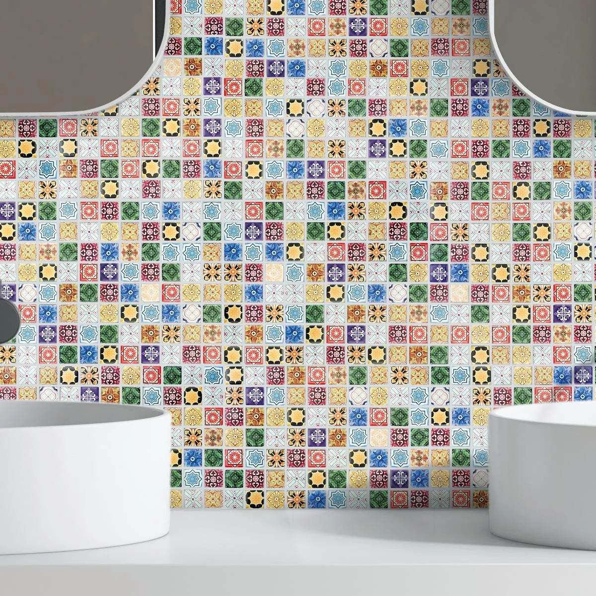 Sample Glass Mosaic Tiles Marrakech Colored