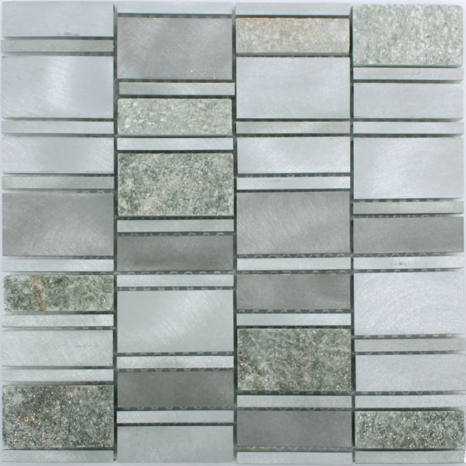 Mosaikkfliser Naturstein Aluminium Avanti Grå