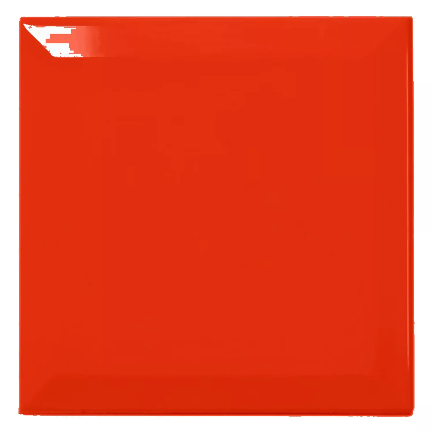 Piastrella metropolitana Rosso Lucida 15x15 cm Sfaccettatura Eris Rojo