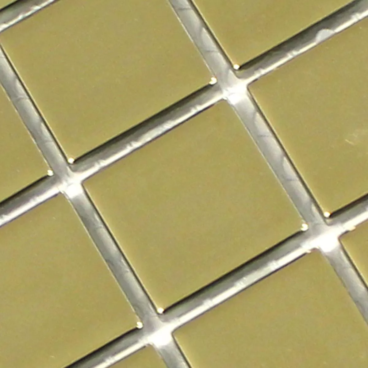Sample Mosaic Tiles Glass Gold Uni 25x25x4mm