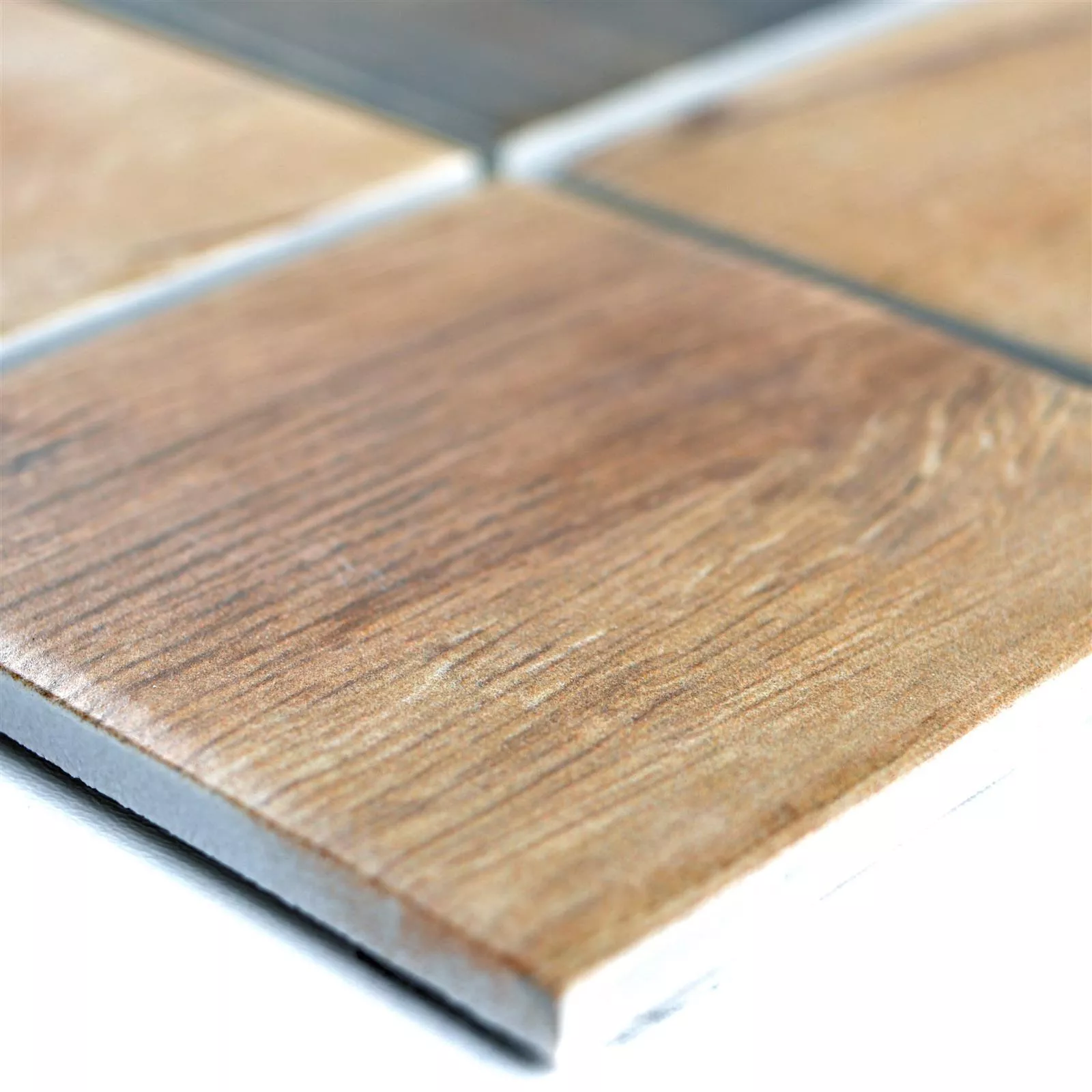 Ceramic Wood Optic Mosaic Tiles Norfolk Brown Square Ceramic Wood Optic Mosaic Tiles Norfolk Brown Square