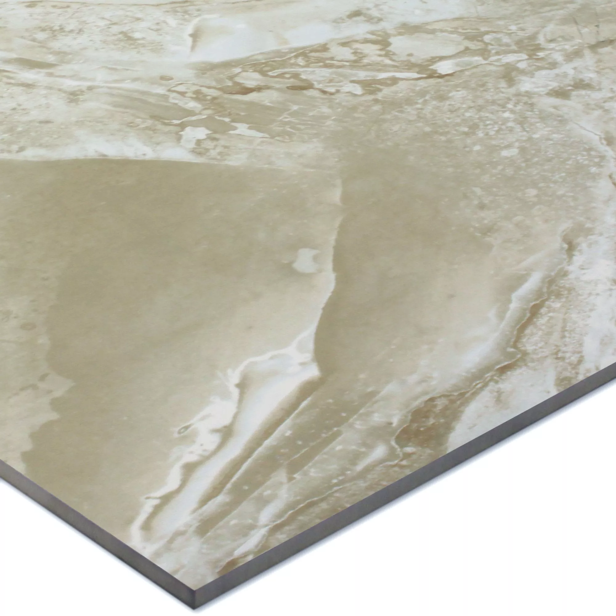 Vzorek Podlahové Dlaždice Mramorový Vzhled Himalaya Stříbrná Leštěná 60x60cm
