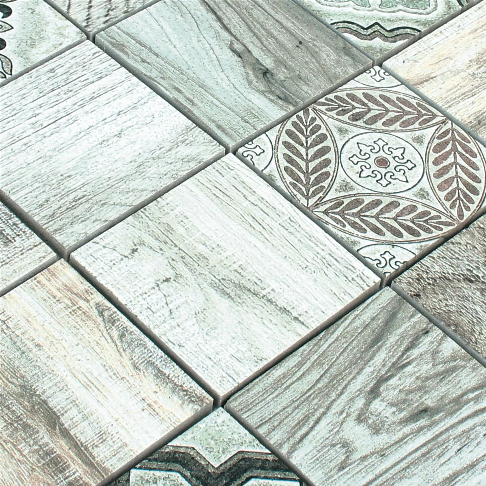 Próbka Kamień Naturalny Mozaika Płytki Parion Wygląd Drewna Jasnobrązowy