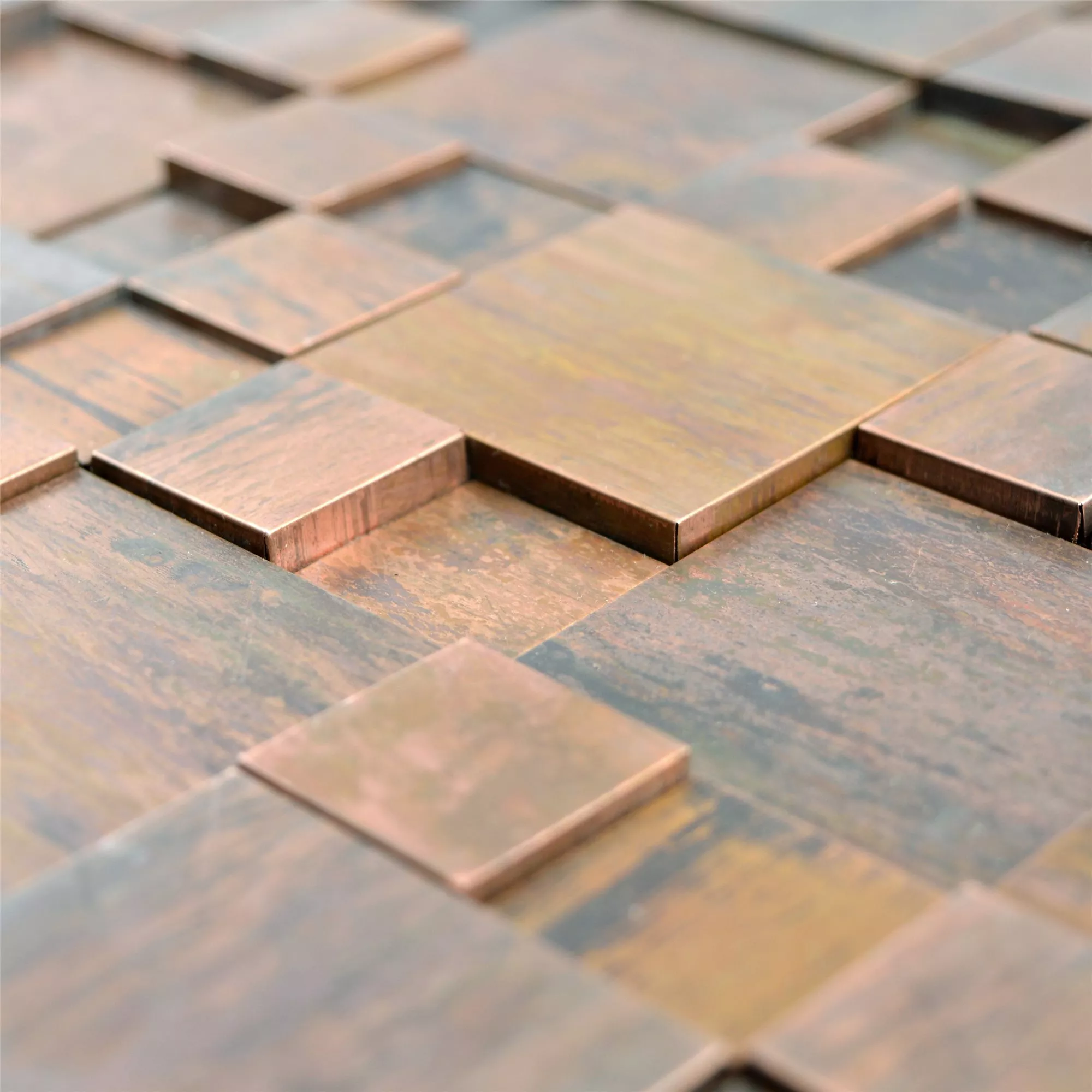 Sample Metal Copper Mosaic Tiles Myron Kombi 3D