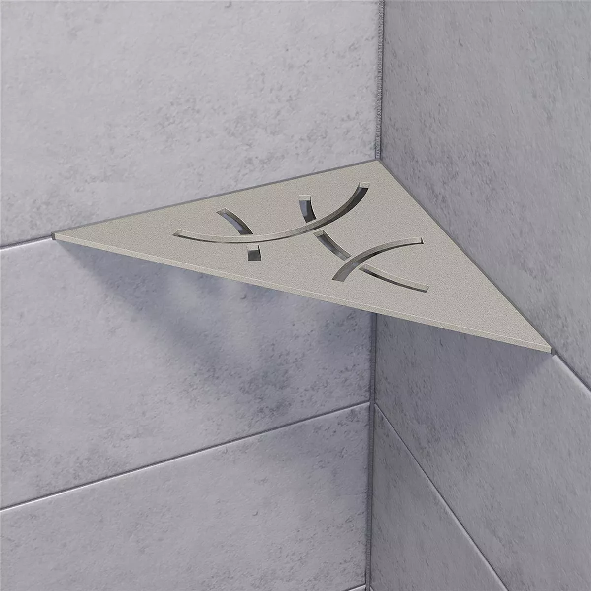 Schlüter wall shelf triangle 21x21cm Curve gray