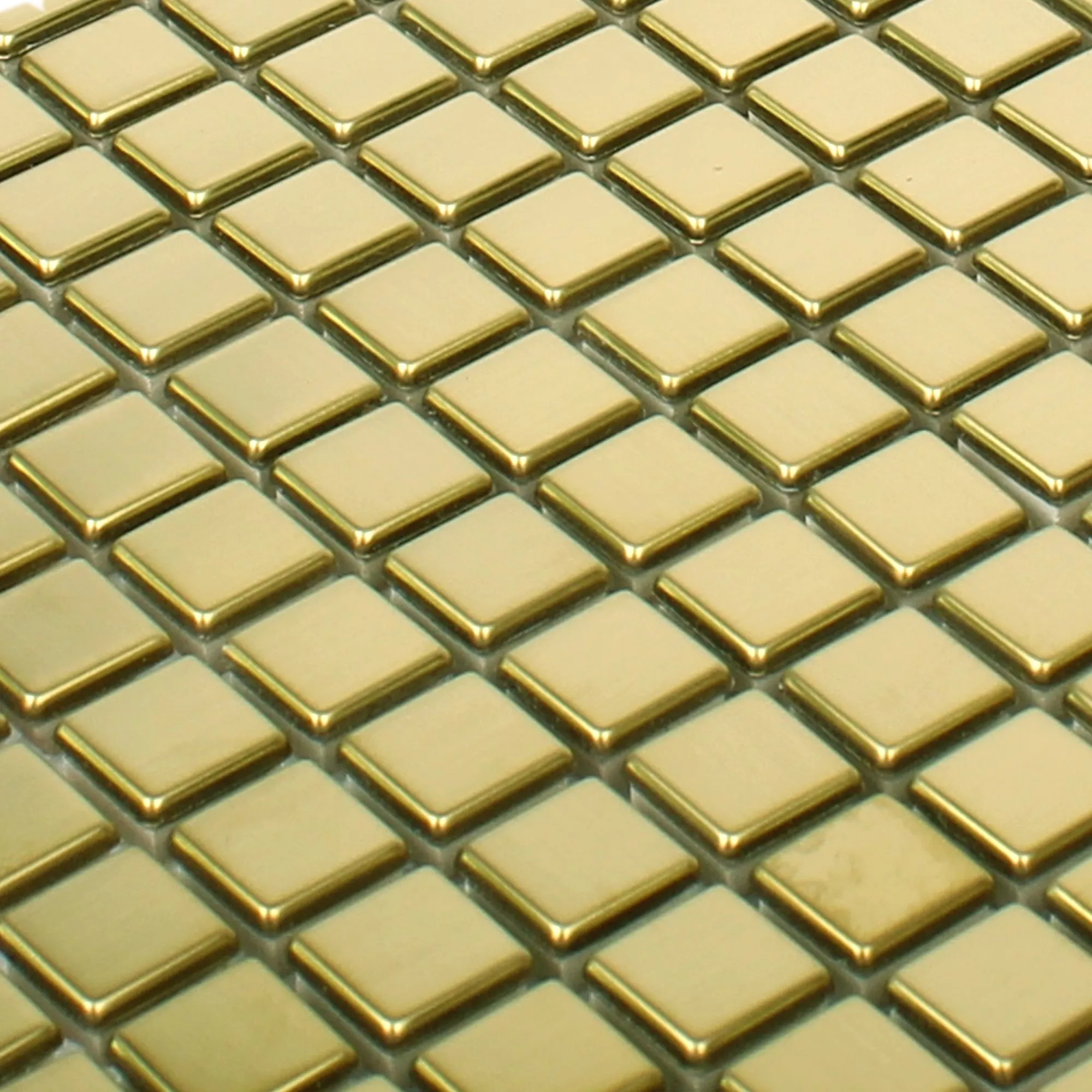Azulejo Mosaico Aço Inoxidável Metal Baikal Ouro
