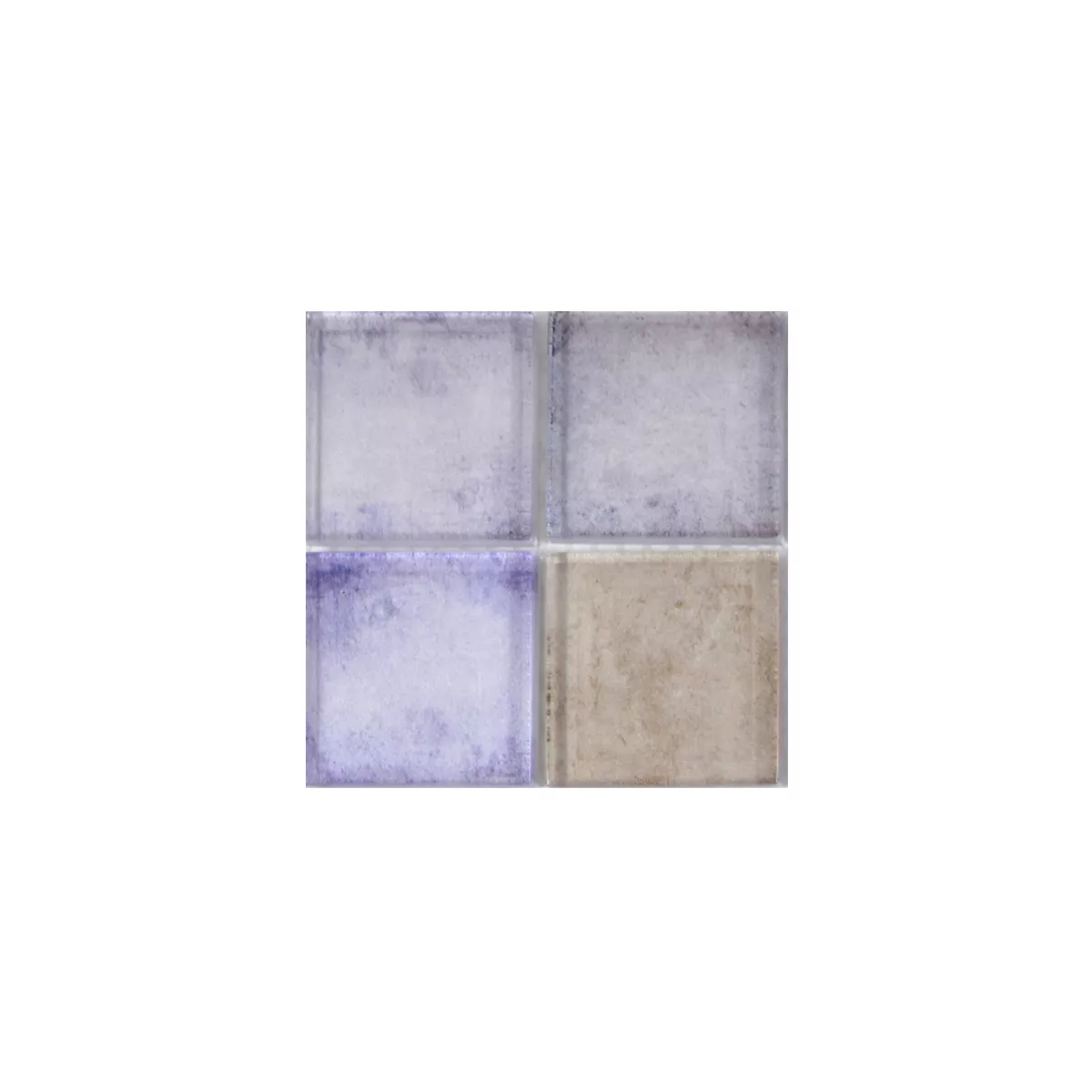 Sample Glass Mosaic Tiles Clementine Blue