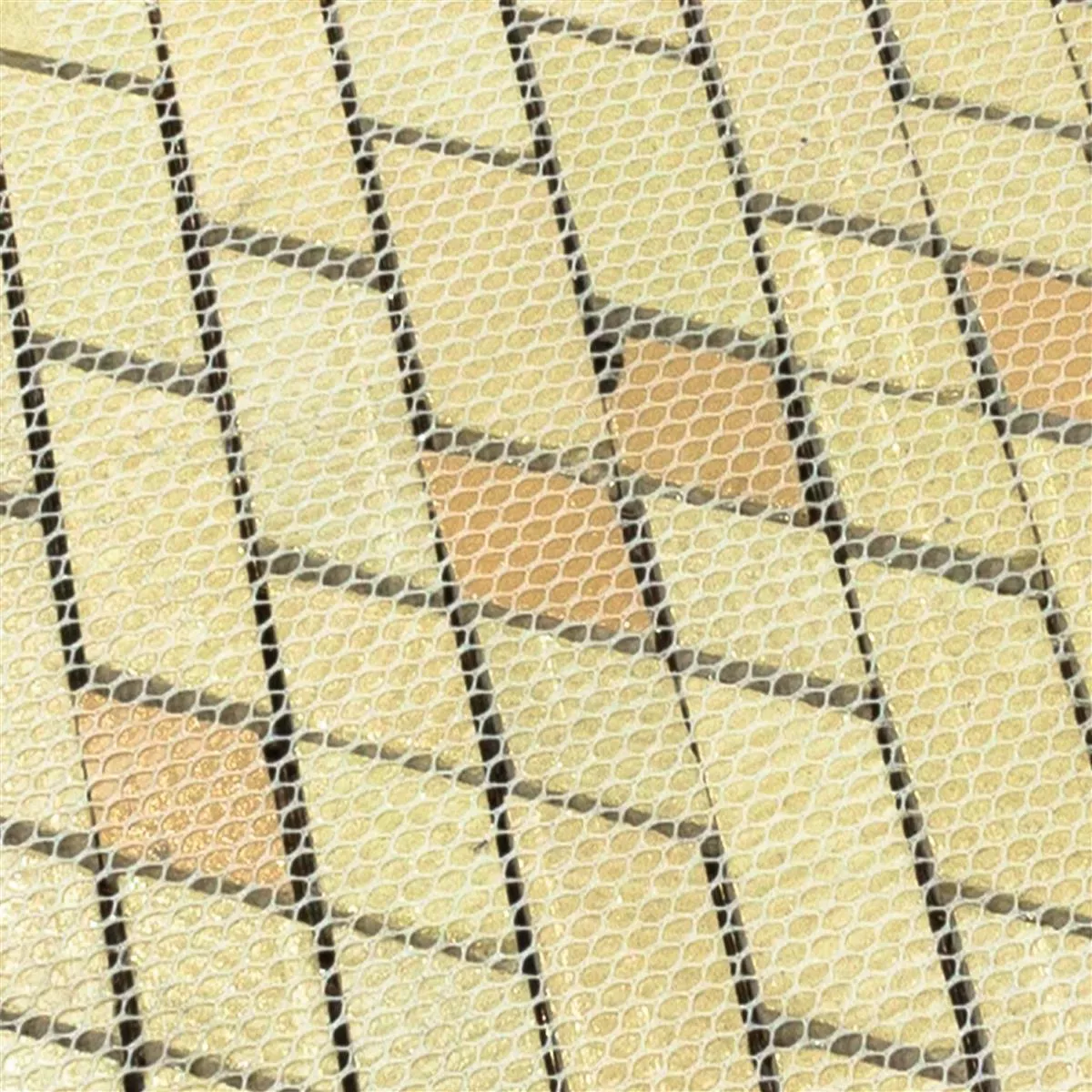 Metal Copper Mosaic Tiles Copperfield 3D Wave
