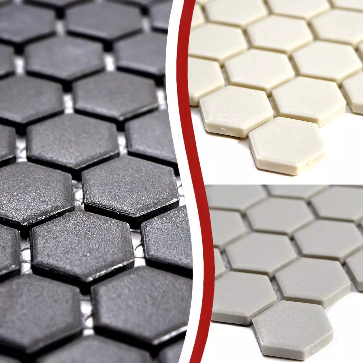 Céramique Mosaïque Carrelage Hexagone Zeinal Non Émaillé R10B