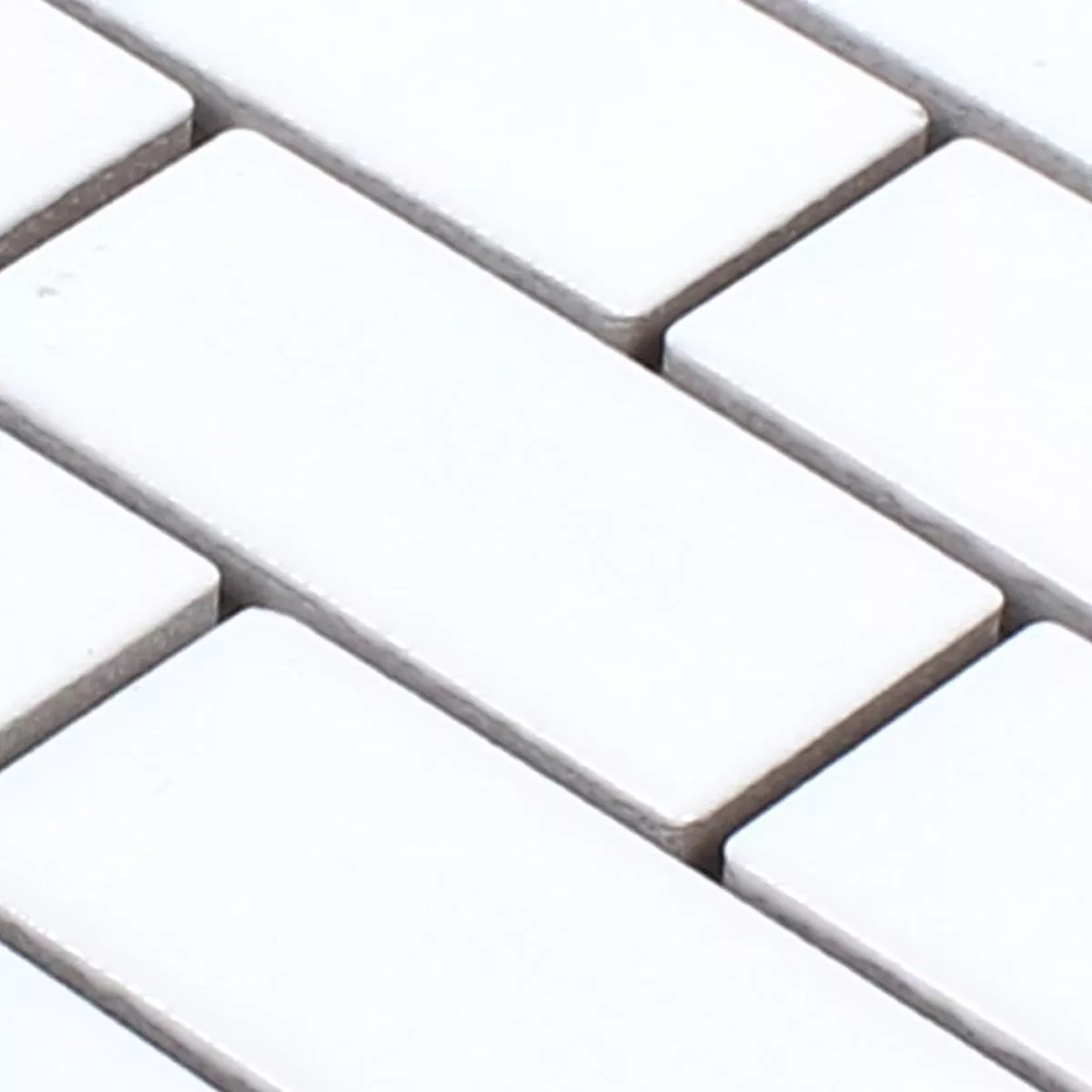 Sample Mosaic Tiles Ceramic Manila White Mat