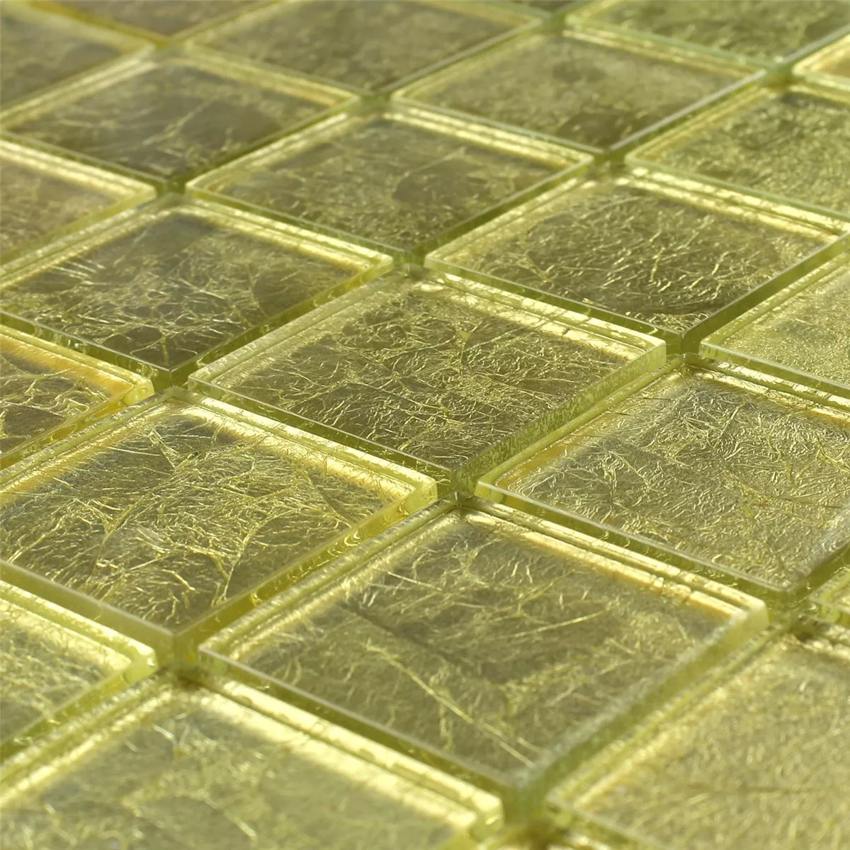 Mosaic Tiles Glass Gold Metal Hell