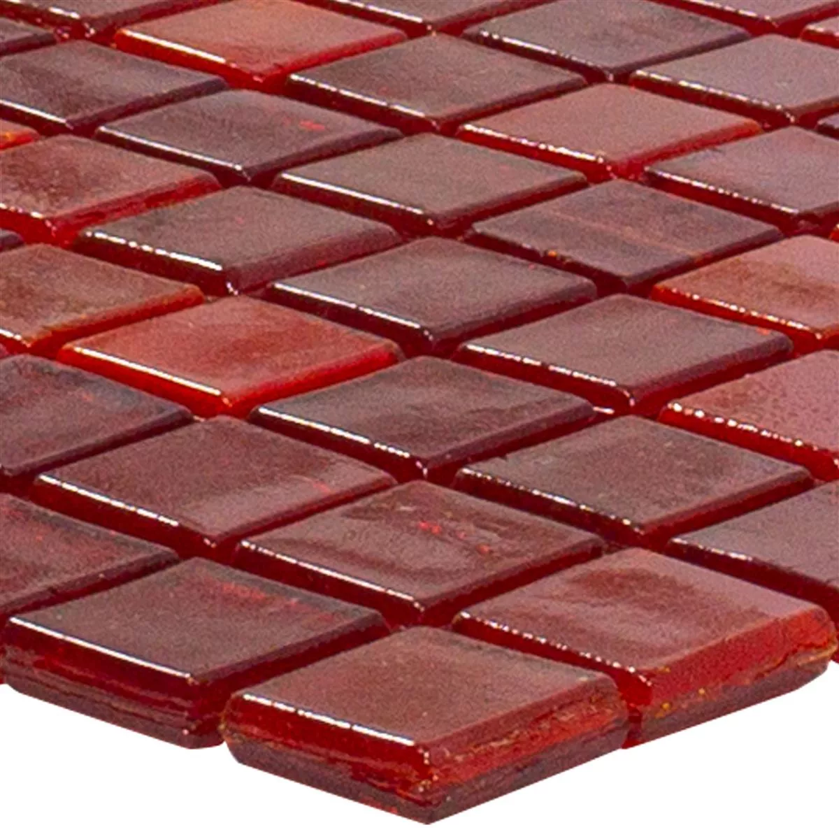 Sample Glass Mosaic Tiles Vera Red Mix