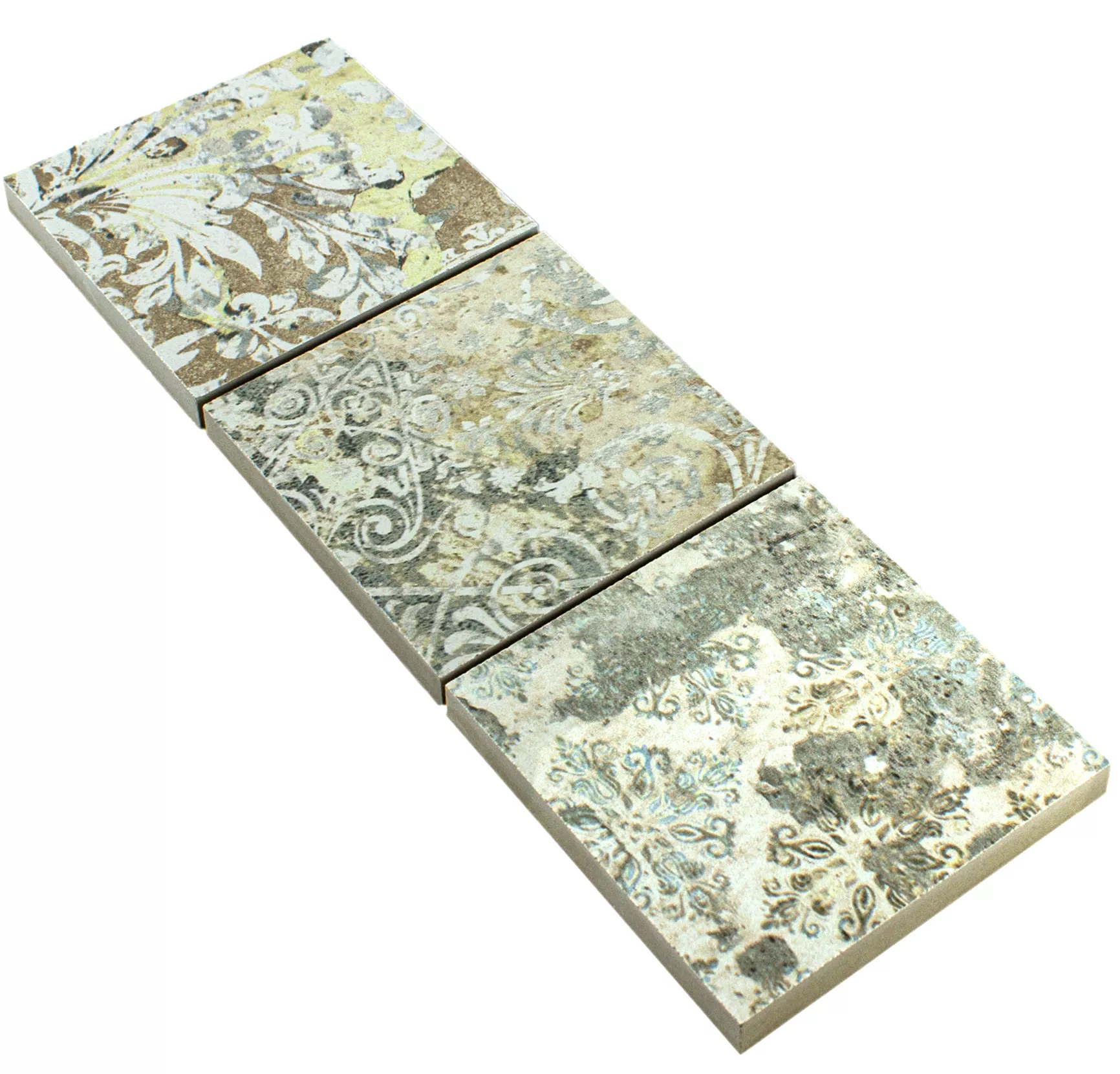 Porselein steengoed Tegels Tegelranden Pelican Lichtkleurrijk 95x95mm