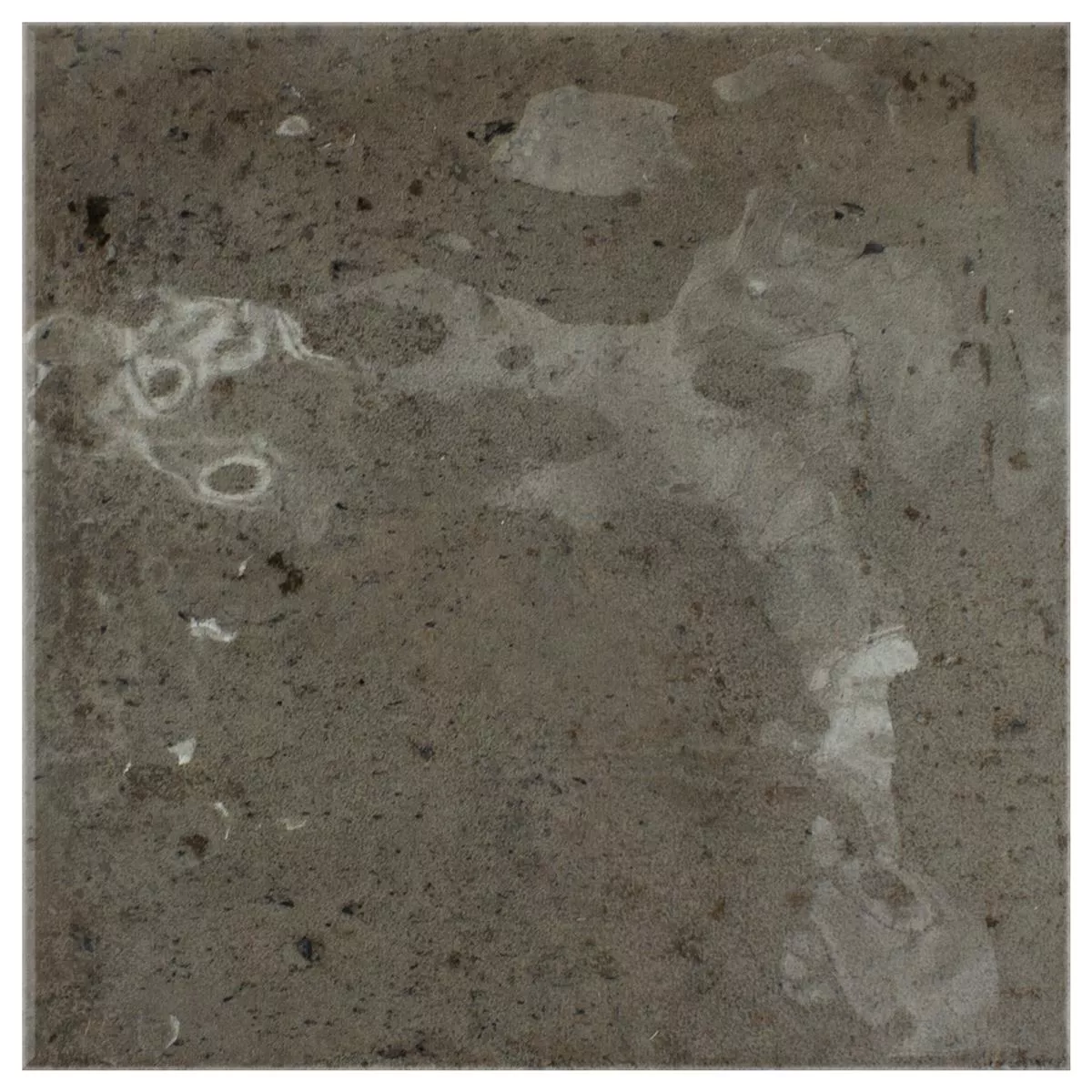 Muster von Wandfliesen Kiowa Glänzend Gewellt 15x15cm Grau