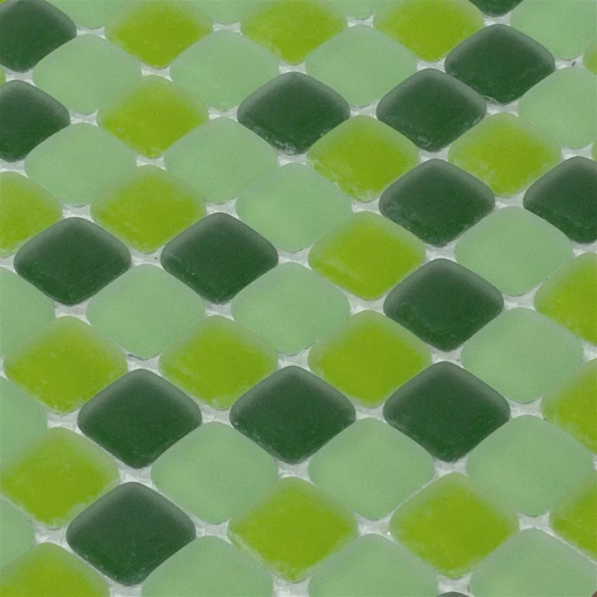 Muestra Mosaico de Cristal Azulejos Ponterio Frosted Verde Mix