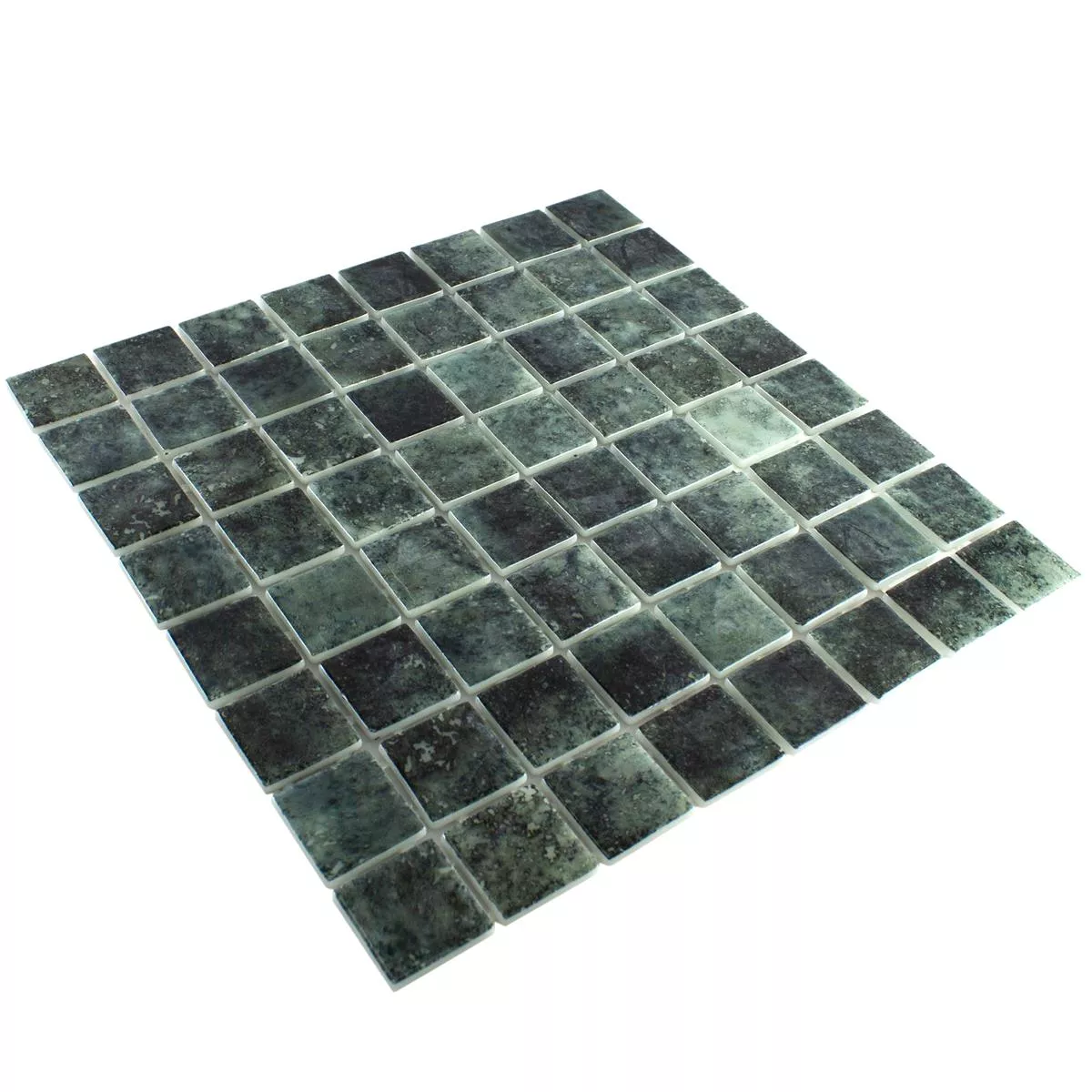 Glass Mosaic Swimming Pool Baltic Black 38x38mm