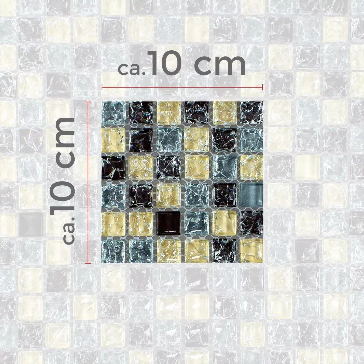 Vzorek Skleněná Mozaika Dlaždice Cameron Modrá Béžová Hnědá