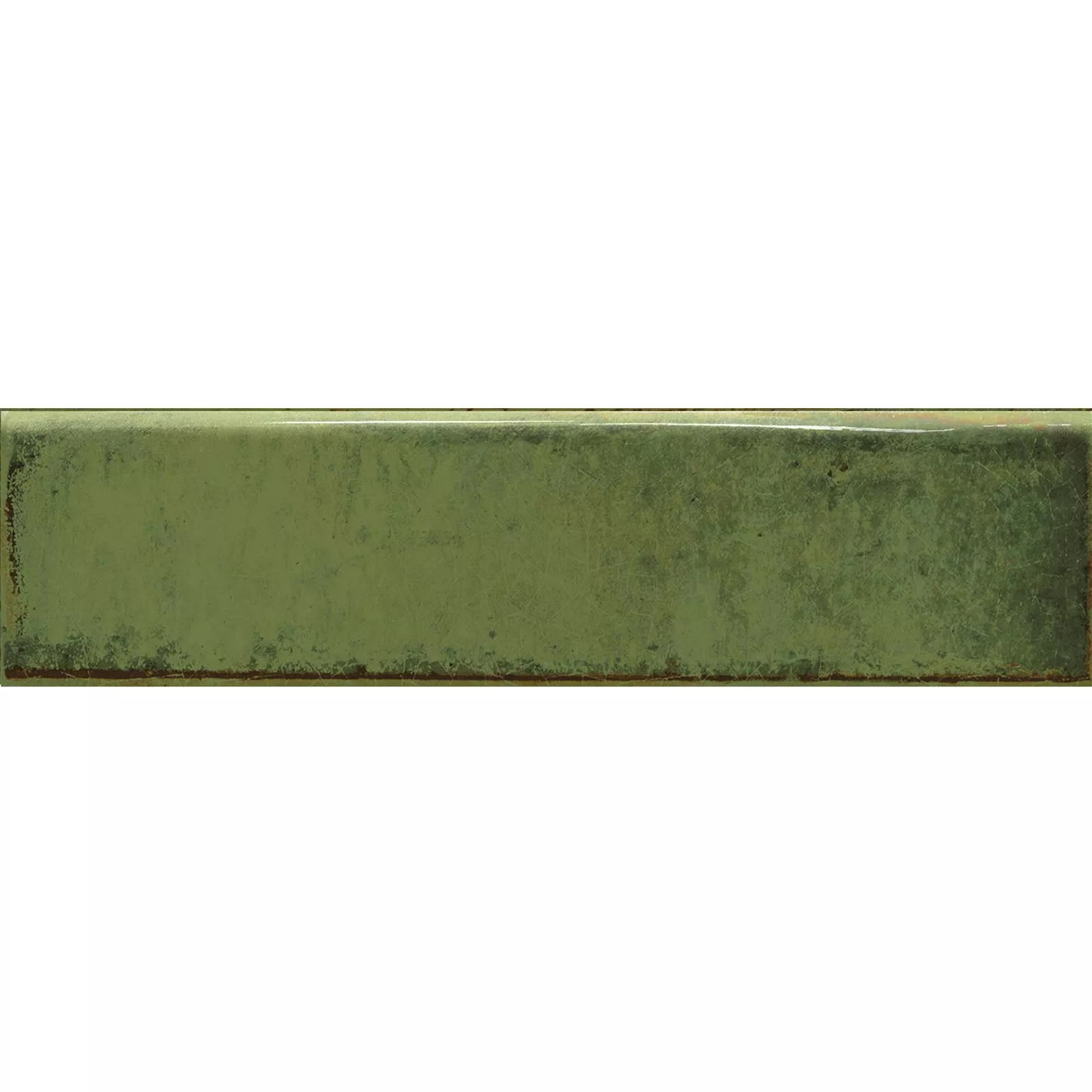 Cтенни Плочки Maestro Вълнообразен Блестящ Маслинено Зелено 7,5x30cm