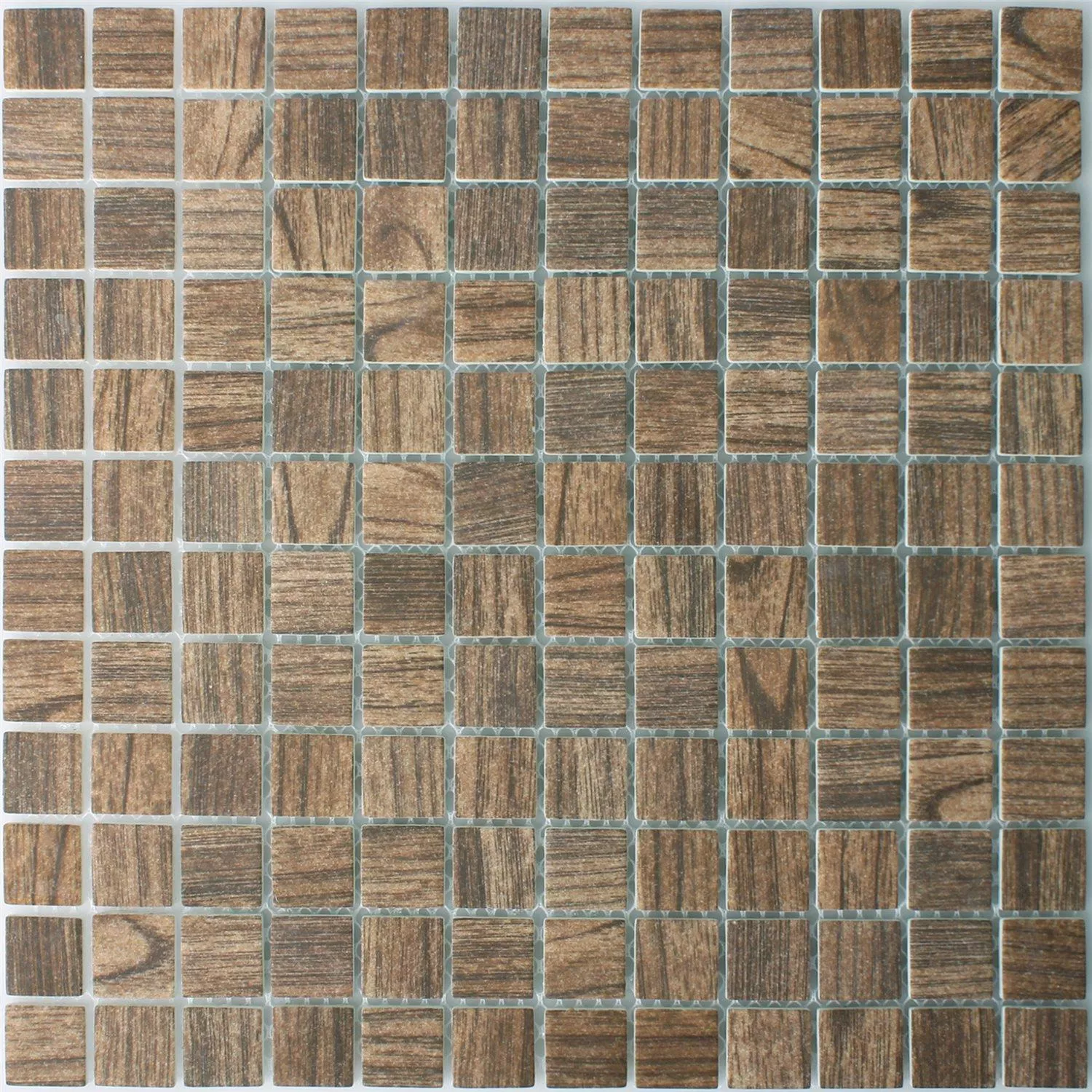 Sample Mosaic Tiles Glass Valetta Wood Structure Brown