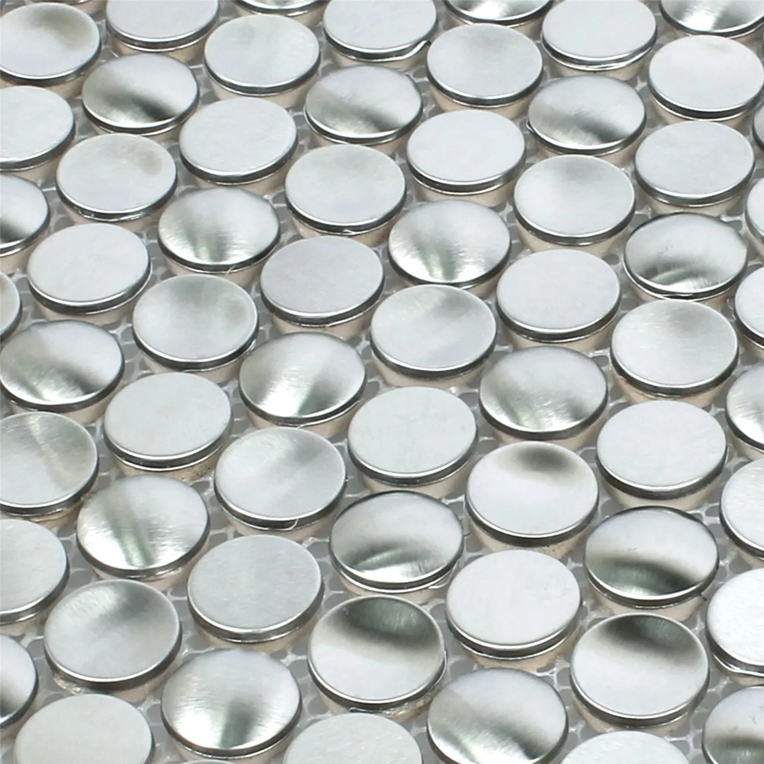 Padrão de Azulejo Mosaico Aço Inoxidável Celeus Prata Ondulado