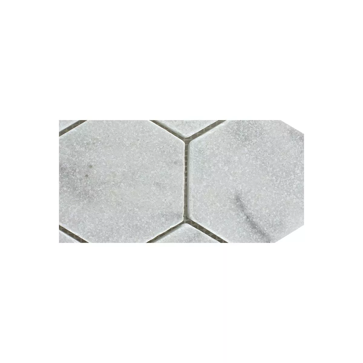 Sample Marble Natural Stone Mosaic Tiles Maracay Hexagon White